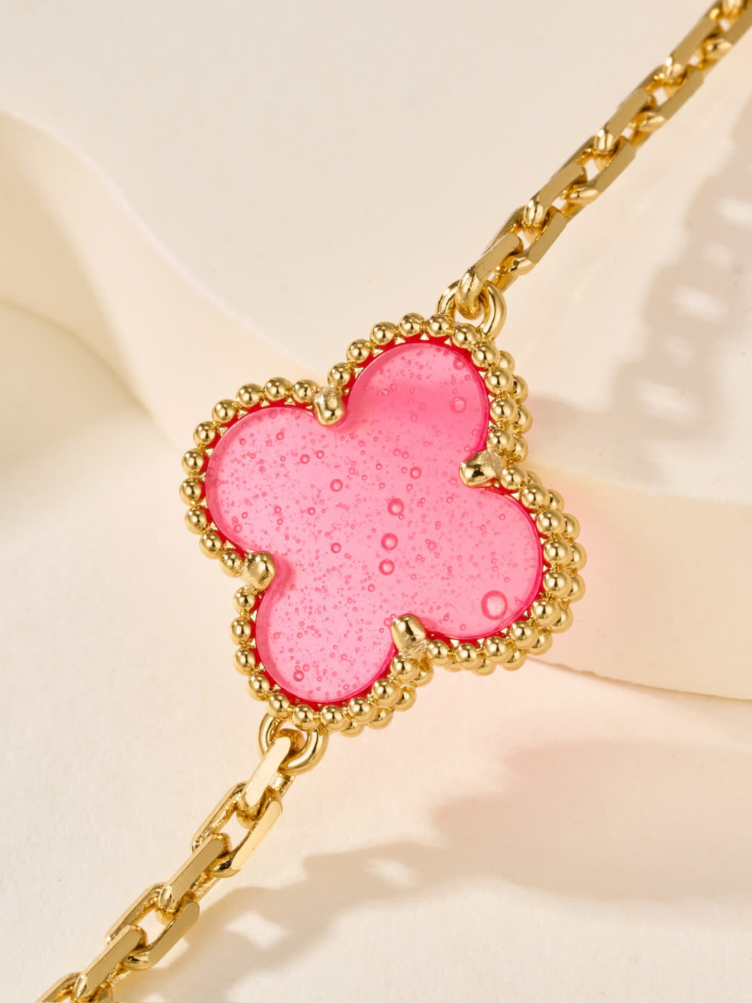Van Cleef & Arpels Magic Alhambra Pink Enamel Bracelet